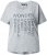 Ulla Popken WONDER Short Sleeve Graphic Tee Light Grey Melange - Trykte T-shirts til kvinder - 