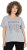 Ulla Popken WONDER Short Sleeve Graphic Tee Light Grey Melange - Trykte T-shirts til kvinder - 
