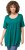 Ulla Popken Essential Front Pleat Tee Dark Emerald - T-shirts - T-shirts til kvinder