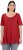 Ulla Popken Essential Front Pleat Tee Poppy - T-shirts - T-shirts til kvinder