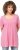 Ulla Popken Essential Front Pleat Tee Light Pink - T-shirts - 