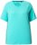 Ulla Popken Piping Accent Functional UVP 50+ Stretch Knit Top Aqua Green - T-shirts - 
