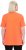 Ulla Popken Essential Notch Neck Stretch Tee Coral Pink - T-shirts - T-shirts til kvinder