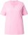 Ulla Popken Essential Notch Neck Stretch Tee Pink - T-shirts - T-shirts til kvinder