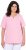 Ulla Popken Essential Notch Neck Stretch Tee Pink - T-shirts - T-shirts til kvinder