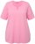 Ulla Popken Essential Notch Neck Stretch Tee Light Pink - T-shirts - 