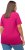 Ulla Popken Essential Notch Neck Stretch Tee Fuchsia Pink - T-shirts - T-shirts til kvinder