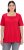 Ulla Popken Essential Square Neck Stretch Tee Red - T-shirts - T-shirts til kvinder