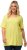 Ulla Popken Essential Square Neck Stretch Tee Lemon Yellow - T-shirts - T-shirts til kvinder