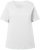 Ulla Popken Double Layer Rounded V-Neck Slim Fit Tee Snow White - T-shirts - T-shirts til kvinder