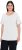 Ulla Popken Double Layer Rounded V-Neck Slim Fit Tee Snow White - T-shirts - T-shirts til kvinder