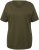 Ulla Popken Double Layer Rounded V-Neck Slim Fit Tee Forest Green - T-shirts - T-shirts til kvinder