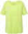 Ulla Popken Double Layer Rounded V-Neck Slim Fit Tee Lime Green - T-shirts - T-shirts til kvinder