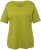 Ulla Popken Double Layer Rounded V-Neck Slim Fit Tee Apple Green - T-shirts - T-shirts til kvinder