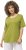Ulla Popken Double Layer Rounded V-Neck Slim Fit Tee Apple Green - T-shirts - T-shirts til kvinder