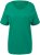 Ulla Popken Double Layer Rounded V-Neck Slim Fit Tee Emerald - T-shirts - T-shirts til kvinder