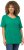 Ulla Popken Double Layer Rounded V-Neck Slim Fit Tee Emerald - T-shirts - T-shirts til kvinder