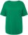 Ulla Popken Double Layer Rounded V-Neck Slim Fit Tee Green Emerald - T-shirts - 
