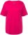 Ulla Popken Double Layer Rounded V-Neck Slim Fit Tee Magenta Pink - T-shirts - 