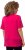 Ulla Popken Double Layer Rounded V-Neck Slim Fit Tee Magenta Pink - T-shirts - 