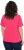 Ulla Popken Double Layer Rounded V-Neck Slim Fit Tee Dark Pink - T-shirts - 