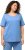 Ulla Popken Double Layer Rounded V-Neck Slim Fit Tee Cloud Blue - T-shirts - 