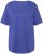 Ulla Popken Double Layer Rounded V-Neck Slim Fit Tee Blue Purple - T-shirts - 