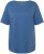 Ulla Popken Double Layer Rounded V-Neck Slim Fit Tee Denim Blue - T-shirts - T-shirts til kvinder