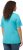 Ulla Popken Double Layer Rounded V-Neck Slim Fit Tee Deep Aqua - T-shirts - T-shirts til kvinder