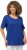 Ulla Popken Double Layer Rounded V-Neck Slim Fit Tee Cobalt Blue - T-shirts - T-shirts til kvinder