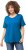 Ulla Popken Double Layer Rounded V-Neck Slim Fit Tee Medium Blue - T-shirts - T-shirts til kvinder