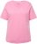 Ulla Popken Double Layer Rounded V-Neck Slim Fit Tee Light Pink - T-shirts - T-shirts til kvinder