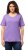 Ulla Popken Double Layer Rounded V-Neck Slim Fit Tee Pale Lilac - T-shirts - 