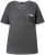 Ulla Popken Cold Dye Ruffle Edge Pocket Tee Graphite Grey - T-shirts - T-shirts til kvinder