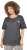 Ulla Popken Cold Dye Ruffle Edge Pocket Tee Graphite Grey - T-shirts - T-shirts til kvinder