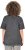 Ulla Popken Cold Dye Ruffle Edge Pocket Tee Graphite Grey - T-shirts - T-shirts til kvinder
