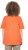 Ulla Popken Cold Dye Ruffle Edge Pocket Tee Coral Pink - T-shirts - T-shirts til kvinder