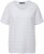 Ulla Popken Textured Striped Short Sleeve Tee Snow White - T-shirts - T-shirts til kvinder