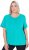 Ulla Popken UPF 50 Quick Drying Tee Turquoise - T-shirts - T-shirts til kvinder