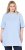Ulla Popken Basic Round Neck Short Sleeve T-Shirt Light Blue - T-shirts - T-shirts til kvinder