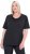 Ulla Popken Quick-Drying Short Sleeve T-Shirt Black - T-shirts - 
