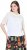 Ulla Popken Lace Yoke Short Sleeve T-Shirt Snow White - T-shirts - 