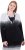 Ulla Popken Strikket Blazer med Farveovergang Sort/Hvid - Blazere - 