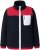 Ulla Popken Color Block Teddy Fleece Jacket Navy - Hættetrøjer og sweatshirts - 
