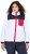 Ulla Popken Color Block Teddy Fleece Jacket Snow White - Hættetrøjer og sweatshirts - 