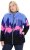 Ulla Popken Alpine Landscape Fleece Jacket Cloud Blue - Hættetrøjer og sweatshirts - 