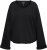 Ulla Popken Rolled Edge Long Sleeve Sweatshirt Black - Hættetrøjer og sweatshirts - 