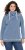 Ulla Popken Striped Turtleneck Neon Detail Sweatshirt Indigo Denim - Hættetrøjer og sweatshirts - Bløde sweatshirts, hoodies & strik
