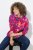 Ulla Popken Ribbon Print Turtleneck Sweatshirt Cherry Red - Hættetrøjer og sweatshirts - Bløde sweatshirts, hoodies & strik