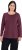 Ulla Popken Basic Round Neck Long Sleeve Slim Fit Cotton Tee Dark Berry - T-shirts - T-shirts til kvinder
